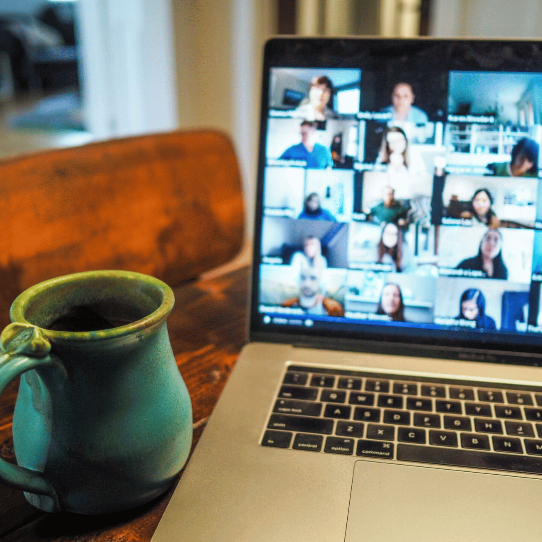 a coffee cup and laptop to show integrative healthcare diploma open evening webinar UK